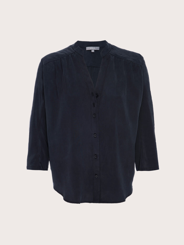 3/4 Sleeve Relaxed Button Down