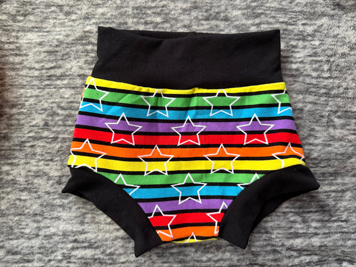 Rainbow Stripe Stars 18-24m bummies