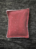 Red “glitter” reusable dish scrubber sponge