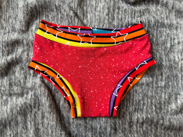 Glitter & Star Stripe kids size 6 underwear