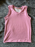 Discount Tiny White Flowers on Pink 6y Tanktop