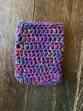 Purple with Neon Cotton Crochet Soap Saver