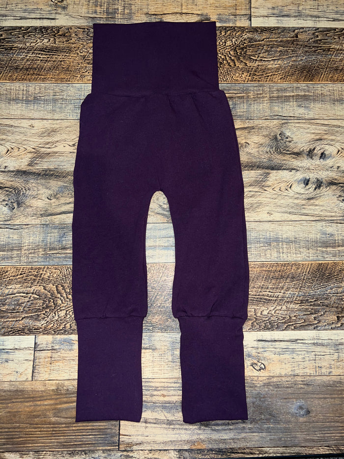 Solid Plum Purple 12m-3t Maxaloones grow with me pants
