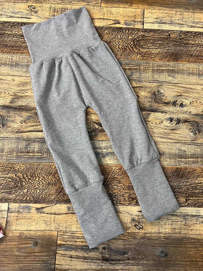Solid Heather Grey 12m-3t Maxaloones grow with me pants