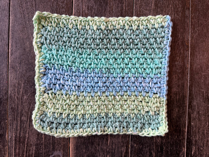 XL Greens & Blues Blend Cotton Washcloth