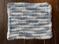 Blues textured Cotton Washcloth