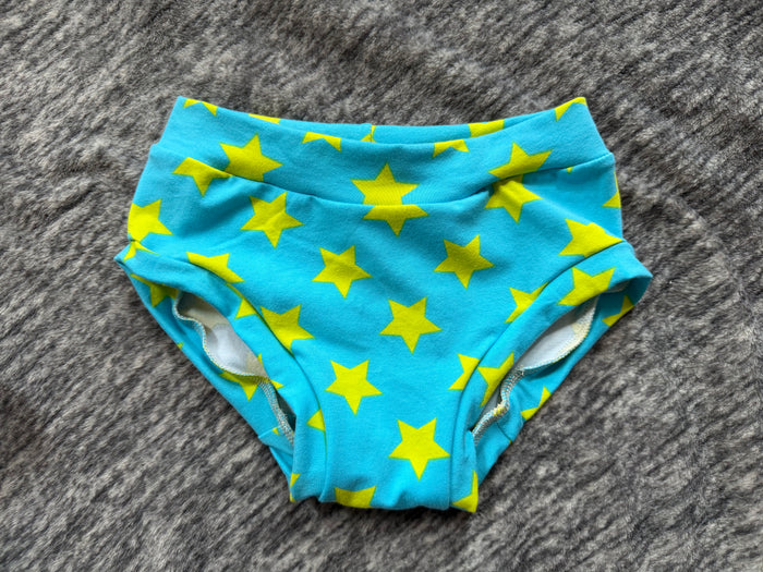 Neon Stars on Blue size 9 underwear