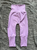Solid Lilac Purple 3-12m Miniloones Maxaloones Grow with me pants