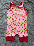 Strawberries 4t Shorts Romper