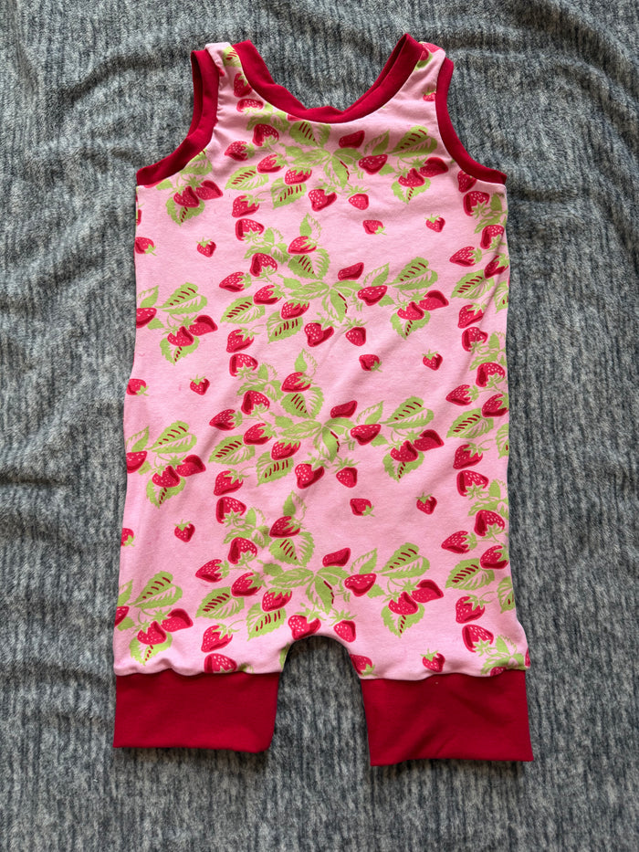 Strawberries 4t Shorts Romper