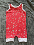 Tiny Floral on Coral 4t Shorts Romper