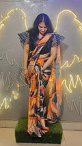 Abstract Print Saree