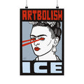 "ARTBOLISH ICE" Matte Vertical Art Print by Lalo Alcaraz