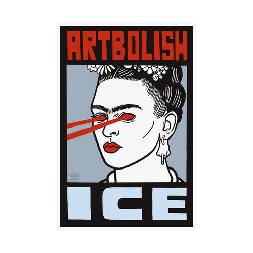 "ARTBOLISH ICE" Matte Vertical Art Print by Lalo Alcaraz