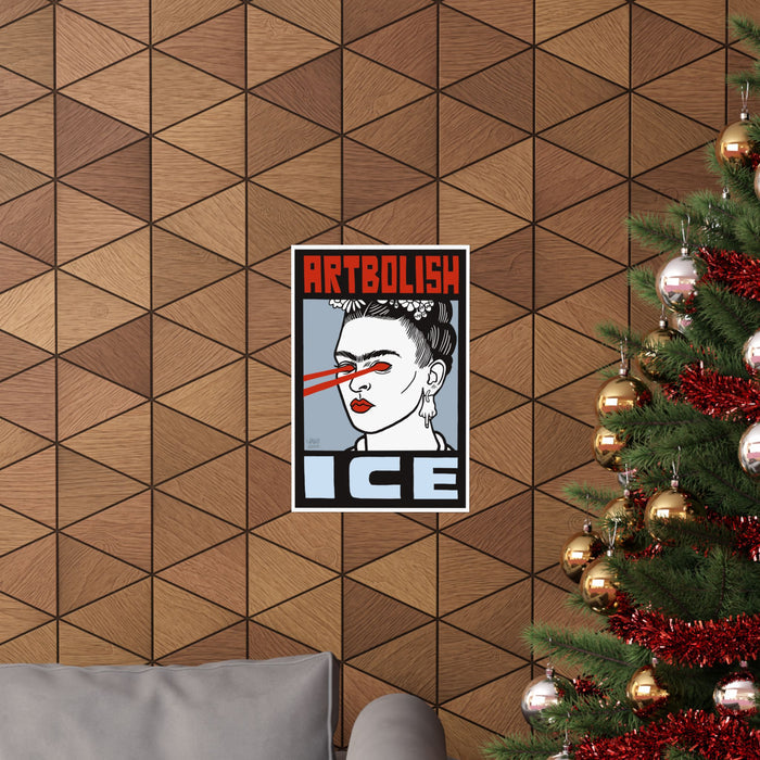"ARTBOLISH ICE" Matte Vertical Art Print by Lalo Alcaraz