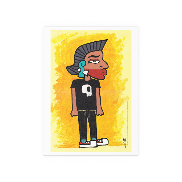 AZTEC POCHO Print by LALO ALCARAZ