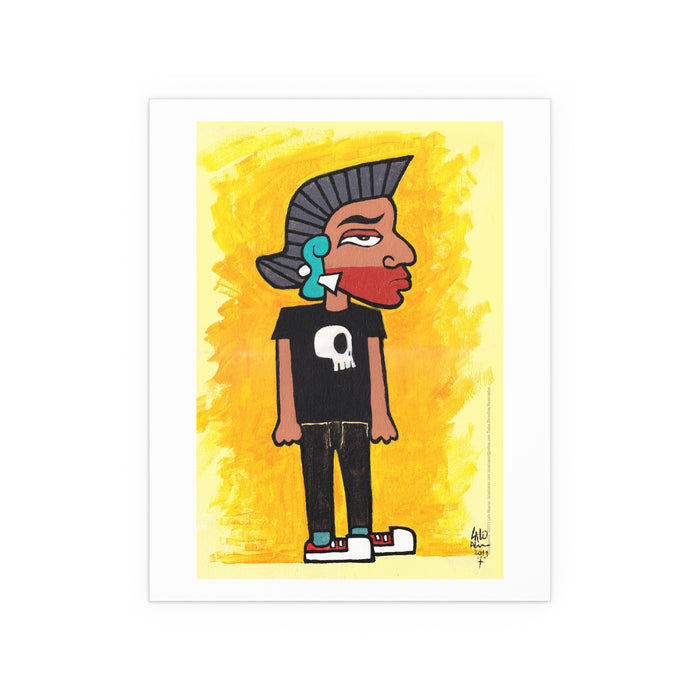 AZTEC POCHO Print by LALO ALCARAZ