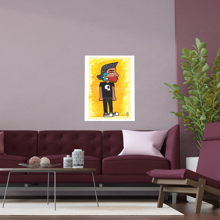 AZTEC POCHO Print by LALO ALCARAZ