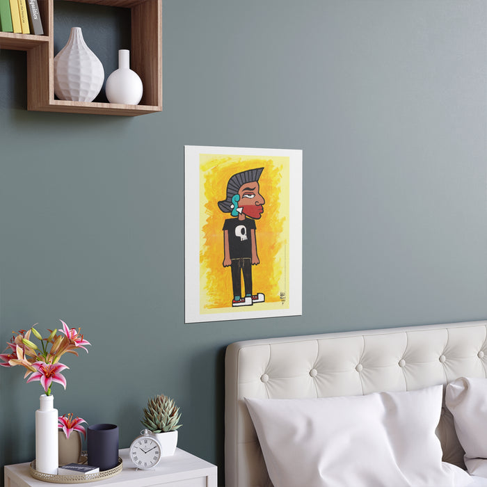 AZTEC POCHO Print by LALO ALCARAZ