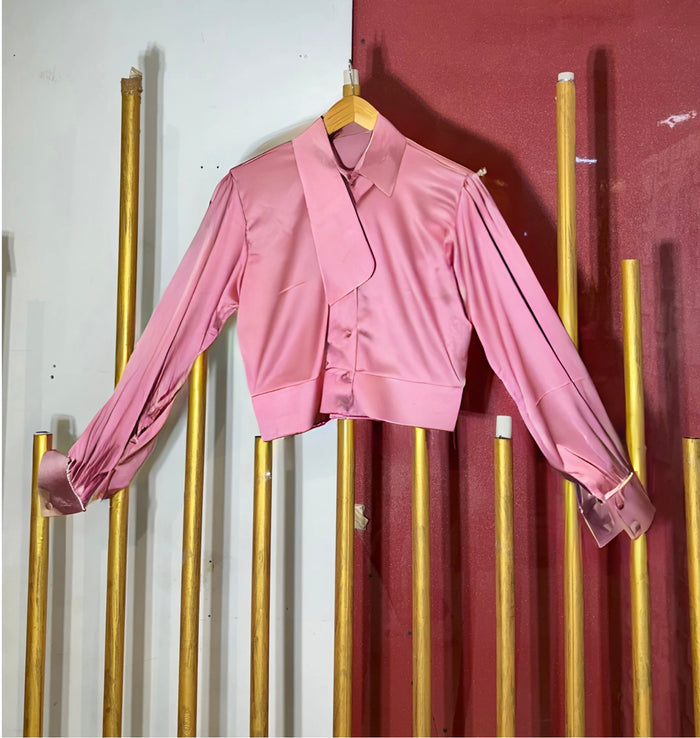 Baby Pink cropped Shirt