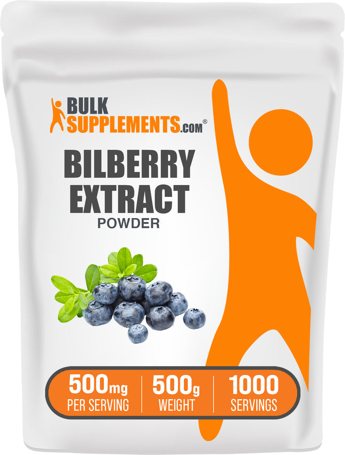 BulkSupplements.com Bilberry Extract Powder 500g bag image