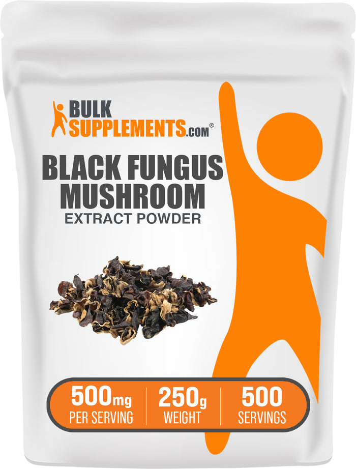 BulkSupplements.com Black Fungus Mushroom Extract Powder 250g bag image