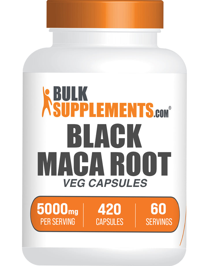 BulkSupplements.com Black Maca Root 420 capsules bottle image
