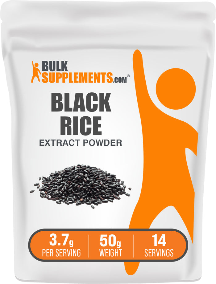 BulkSupplements.com Black Rice Extract Powder 50g bag image