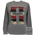 Blessed Patterns-Graphite Heather LS-2336