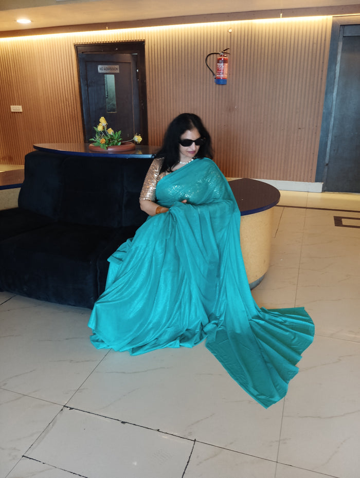 BLUE SPARKLE SAREE