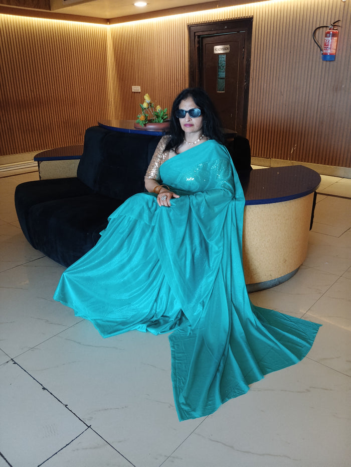 BLUE SPARKLE SAREE