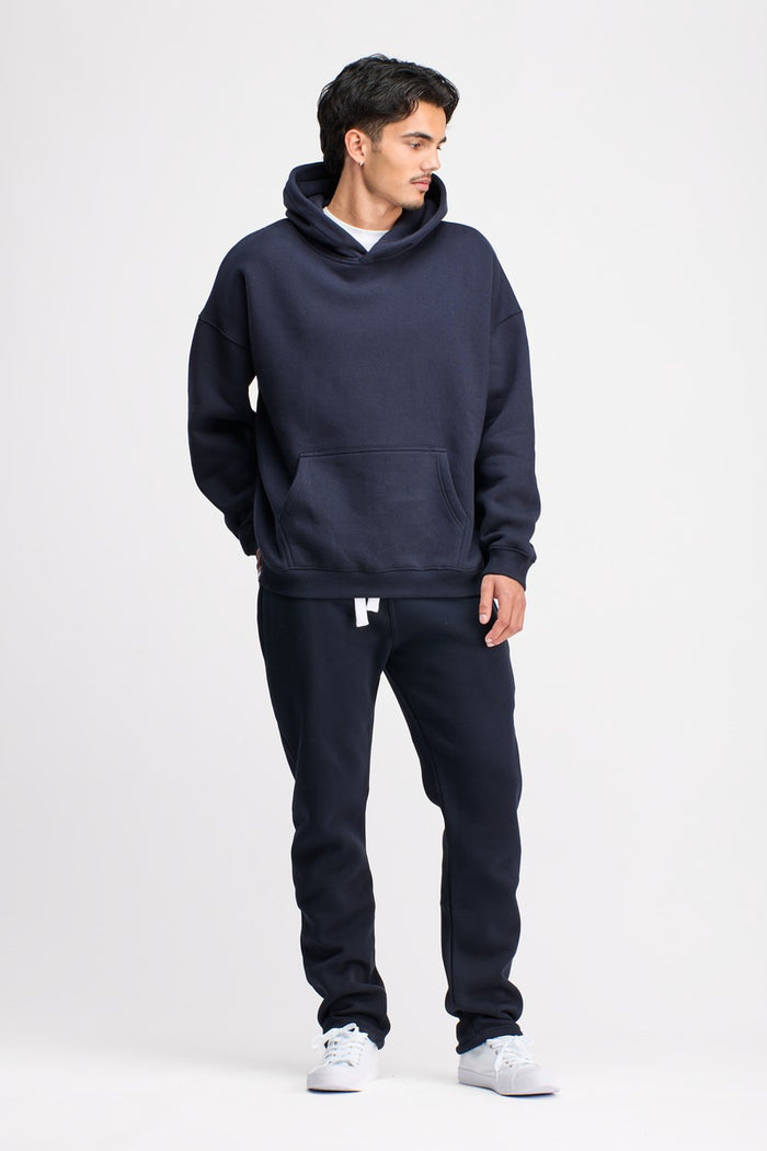 Boxed Hoodie Unisex Original Navy