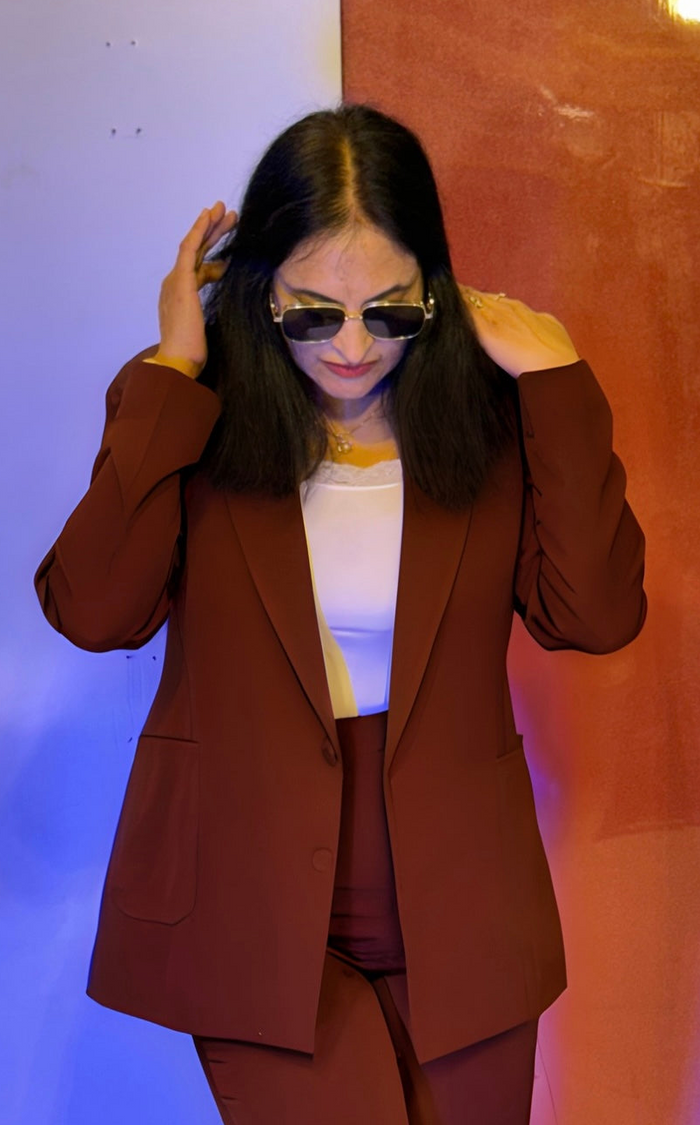 Brown Blazer Suit