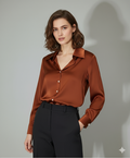 Brown Silk Shirt