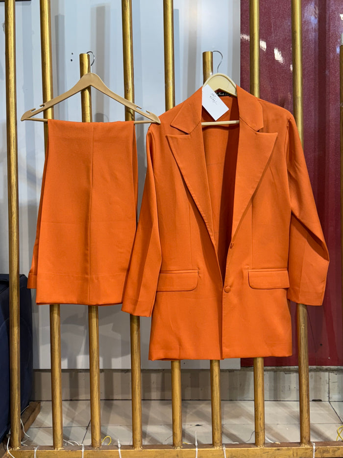 Burnt Orange Blazer Suit