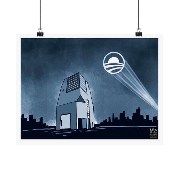 CALLING OBAMA by LALO ALCARAZ - Horizontal Print Political Cartoon Matte Poster —