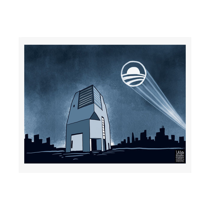 CALLING OBAMA by LALO ALCARAZ - Horizontal Print Political Cartoon Matte Poster —