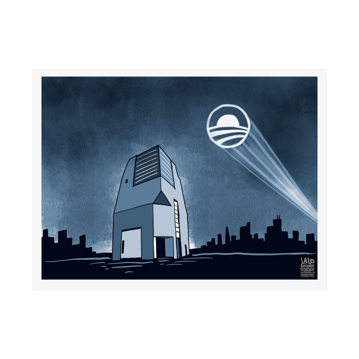 CALLING OBAMA by LALO ALCARAZ - Horizontal Print Political Cartoon Matte Poster —