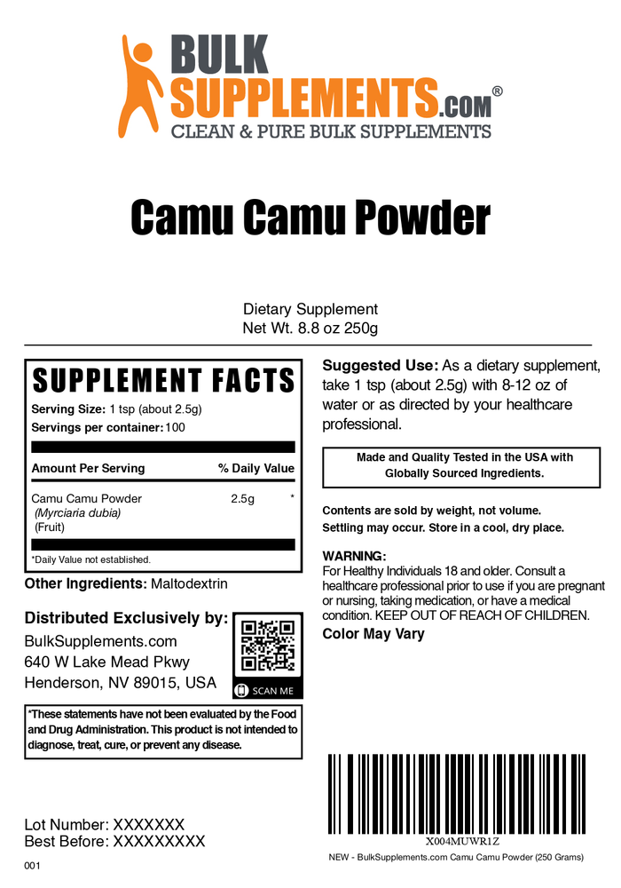 Camu Camu Powder 250g Plain Label