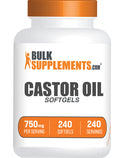 BulkSupplements.com Castor Oil 240 softgels bottle image