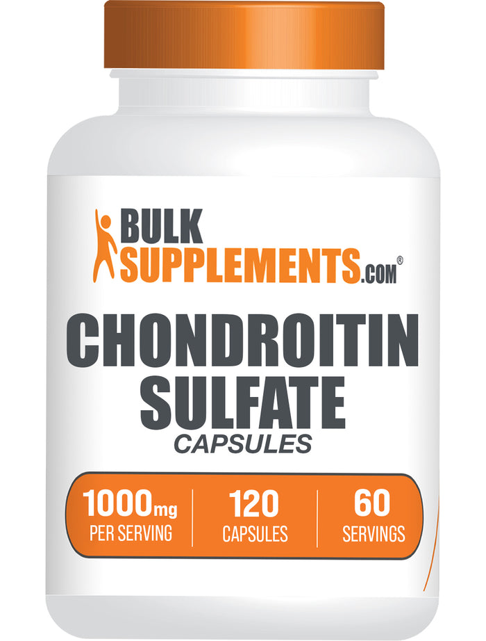 BulkSupplements Chondroitin Sulfate Capsules.com 1000mg 120 capsules bottle image