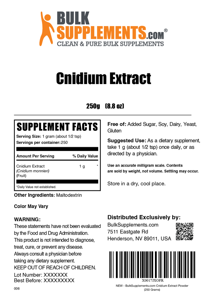 Cnidium Fruit Extract powder label 250g