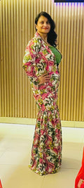 Dainty Florals Sharara Cotton  Co-ord Set For Women.