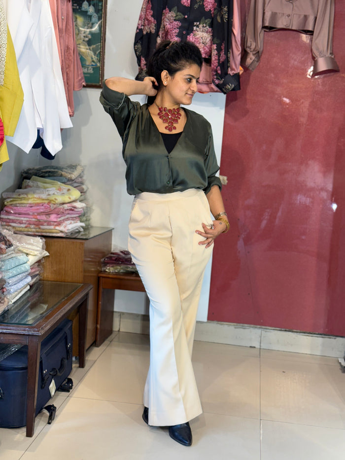 Dark Green Silk Shirt