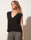 Deep V Pleat Top
