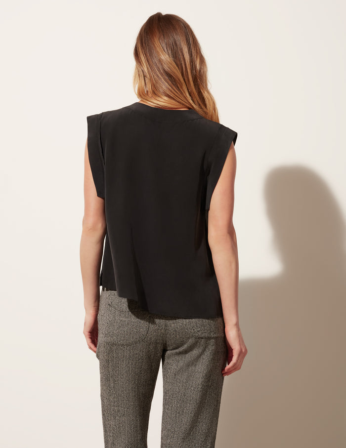 Deep V Pleat Top
