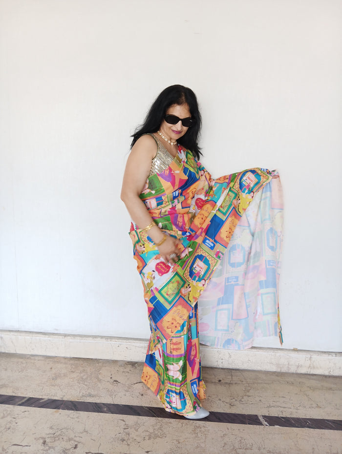 DIGITAL MEHENDI SAREE