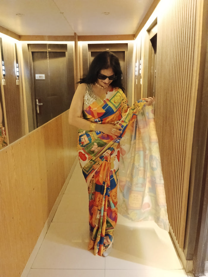 DIGITAL MEHENDI SAREE