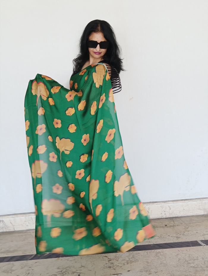 DIGITAL SATIN SILK SAREE