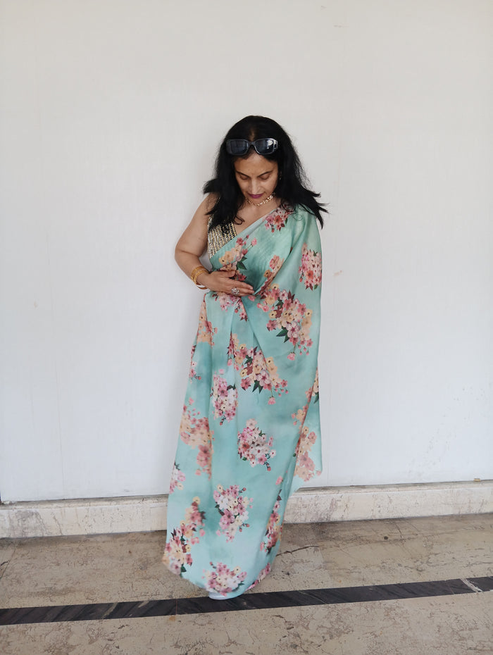 DIGITAL SATIN SILK SAREE
